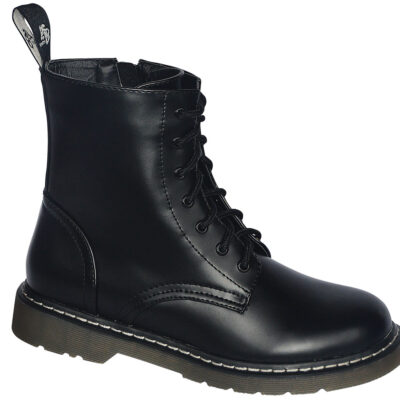 7 Loch Boots schwarz Größe 42