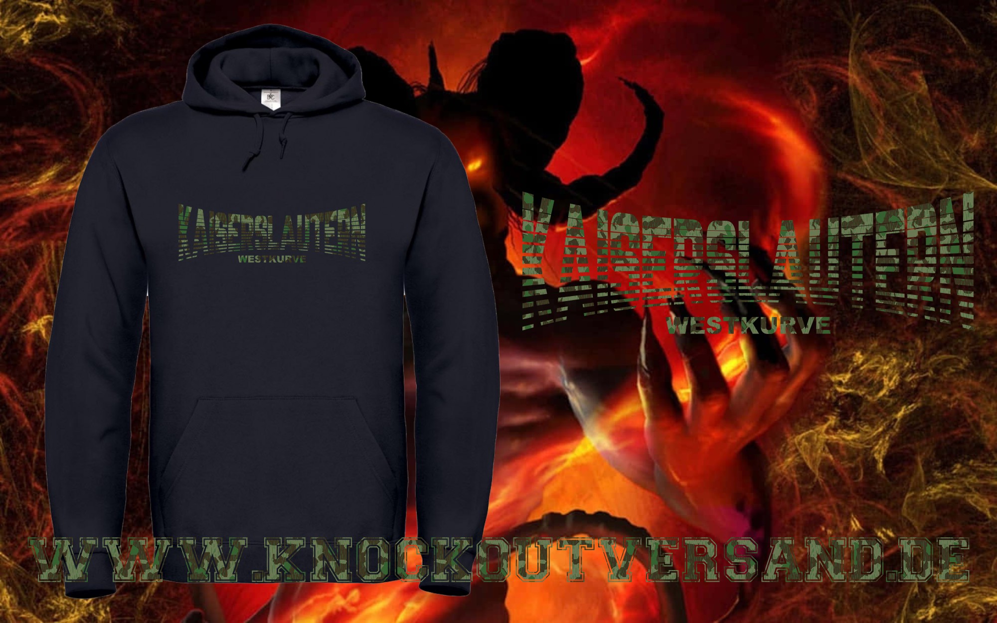Kaiserslautern Splittertarn Kapuzenpullover (Unisex)
