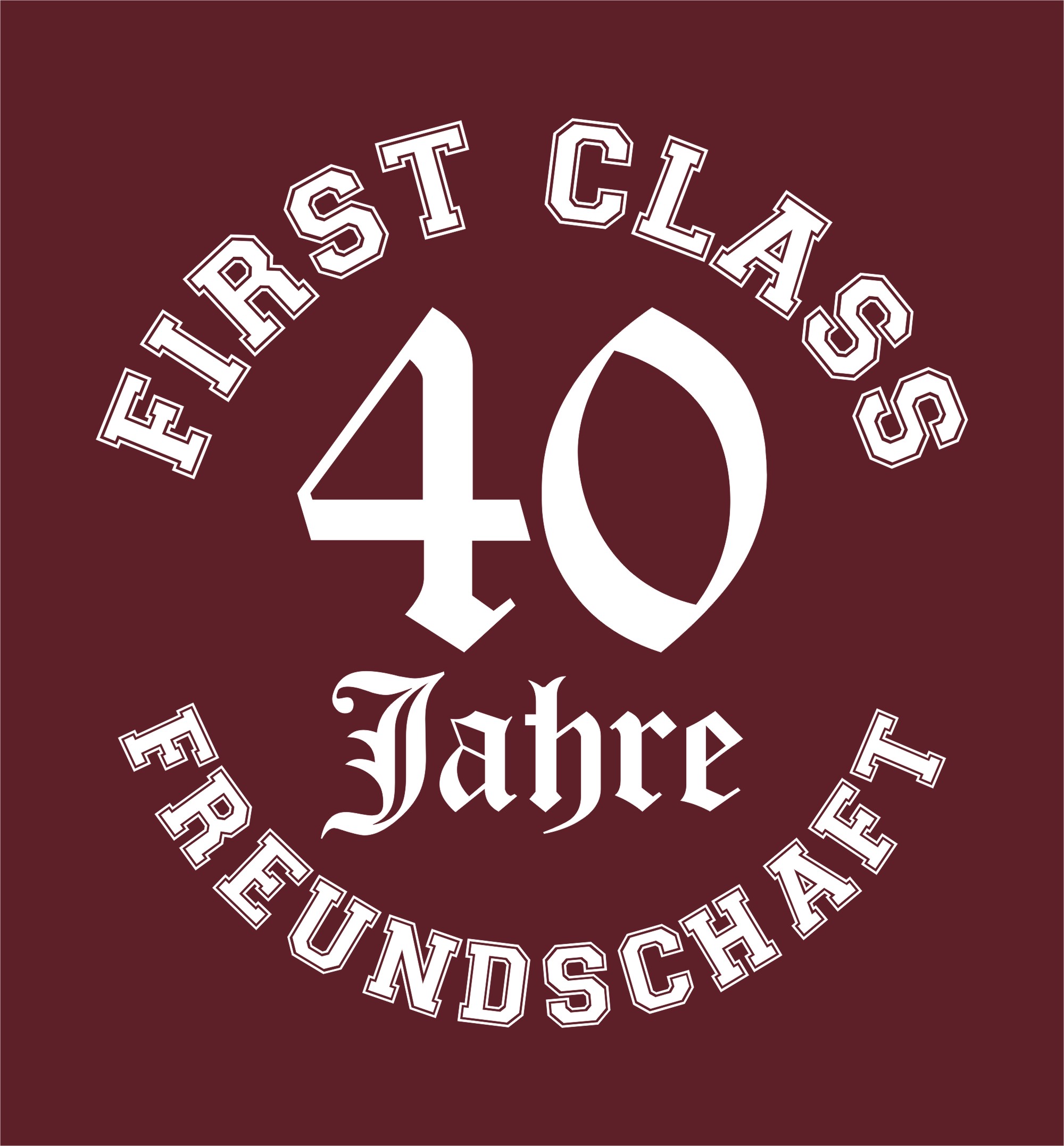 40 Jahre First Class Limburgerhof Männer + Frauen T-Hemd – Bild 2