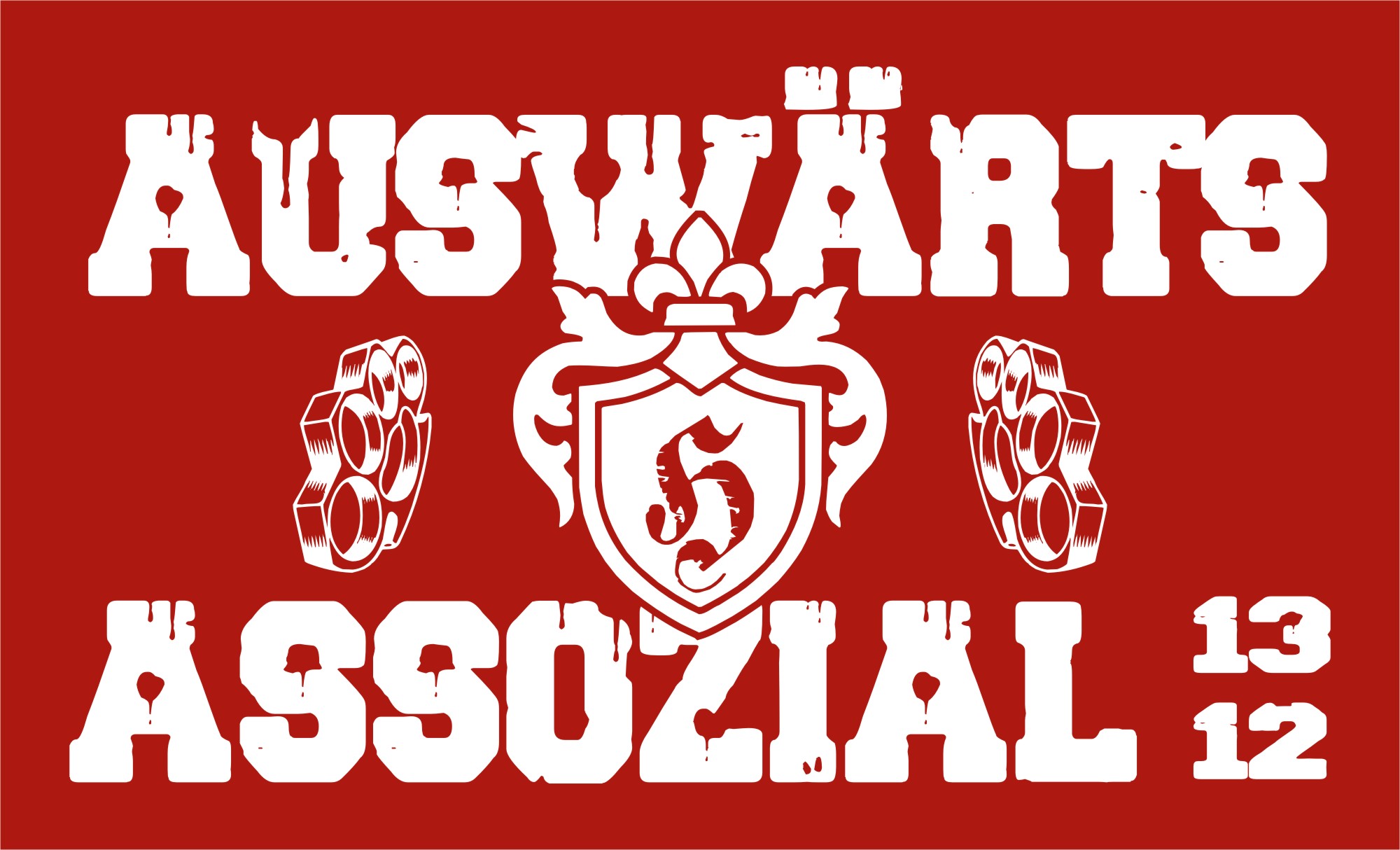 AUSWÄRTS ASSOZIAL ROT Männer + Frauen T-Hemd – Bild 2