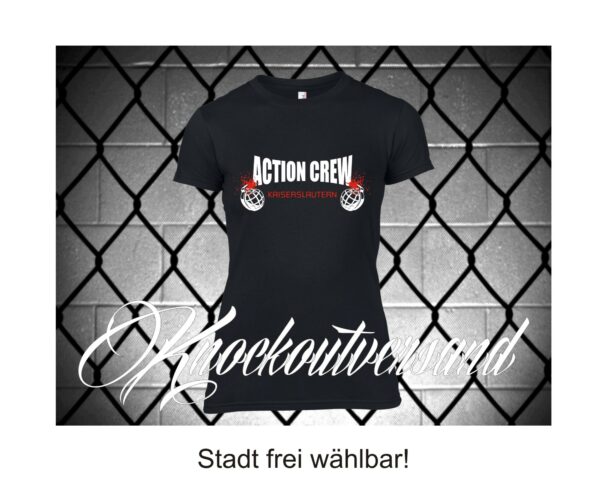 Action Crew Frauen T-Hemd - frei wählbarer Text