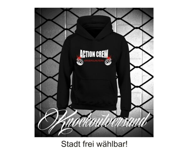 Action Crew Kapuzenpullover (Unisex) - frei wählbarer Text