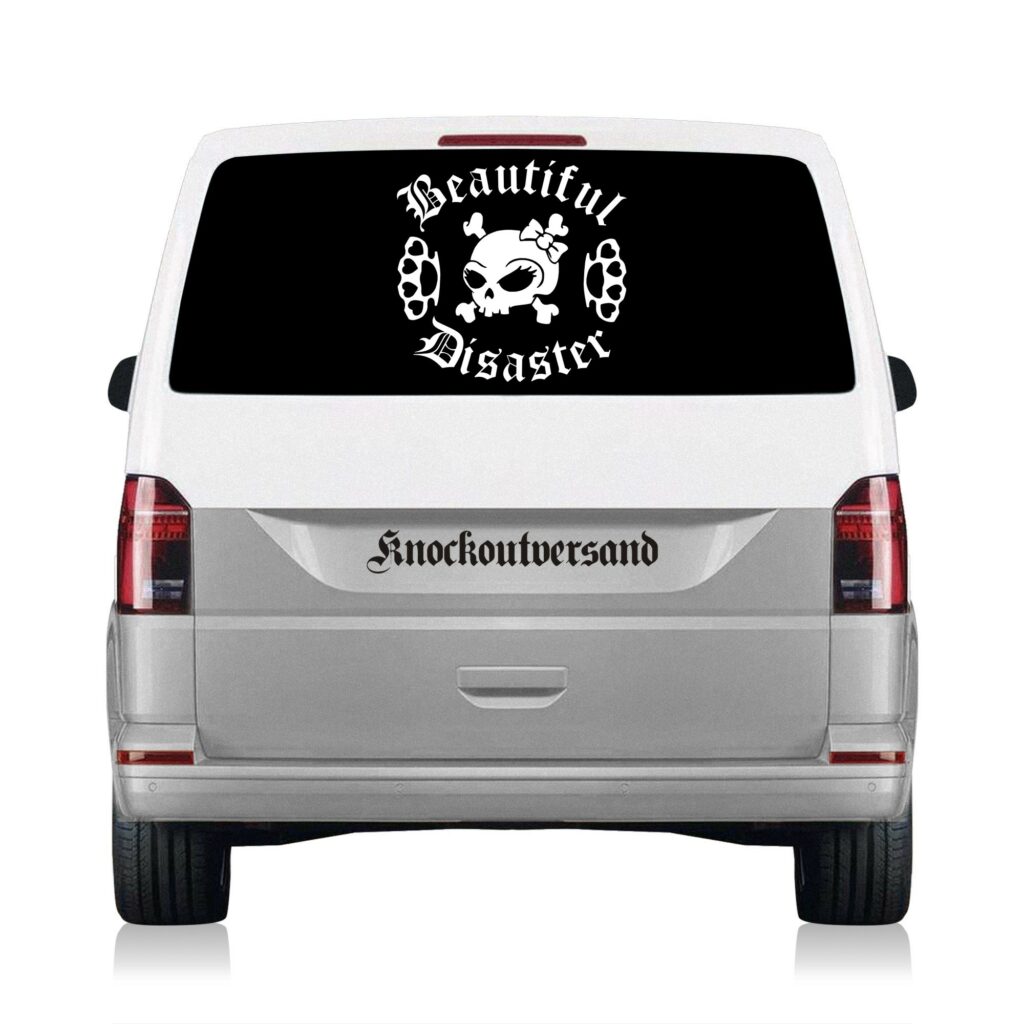 Beautiful Disaster Heckscheibenaufkleber